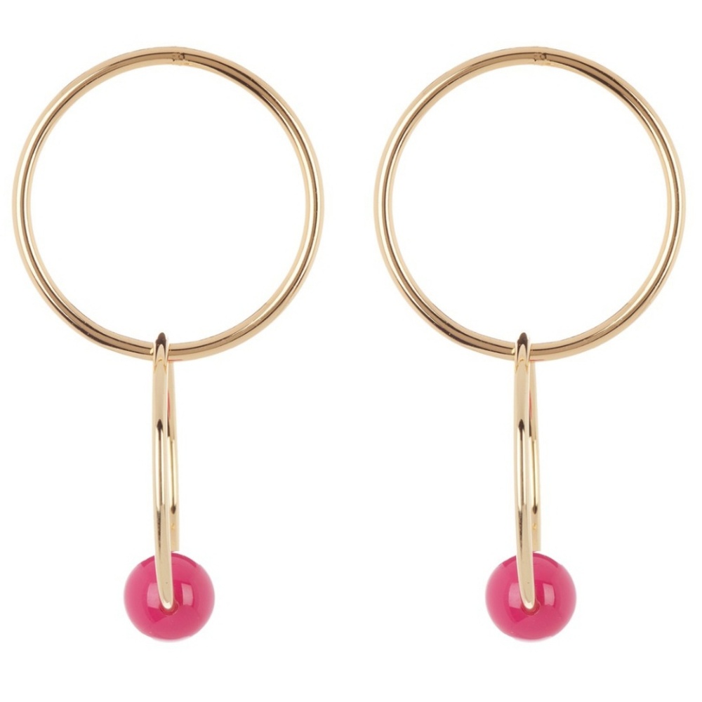 💗NWT Trina Turk Double Hoop Dangle Earrings💗 - Picture 3 of 6